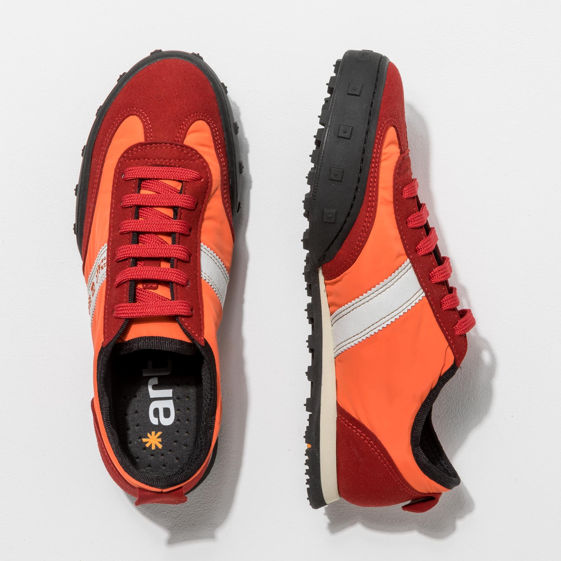 Art - sneakers coral og rød med gummikant ART - Como Shoes