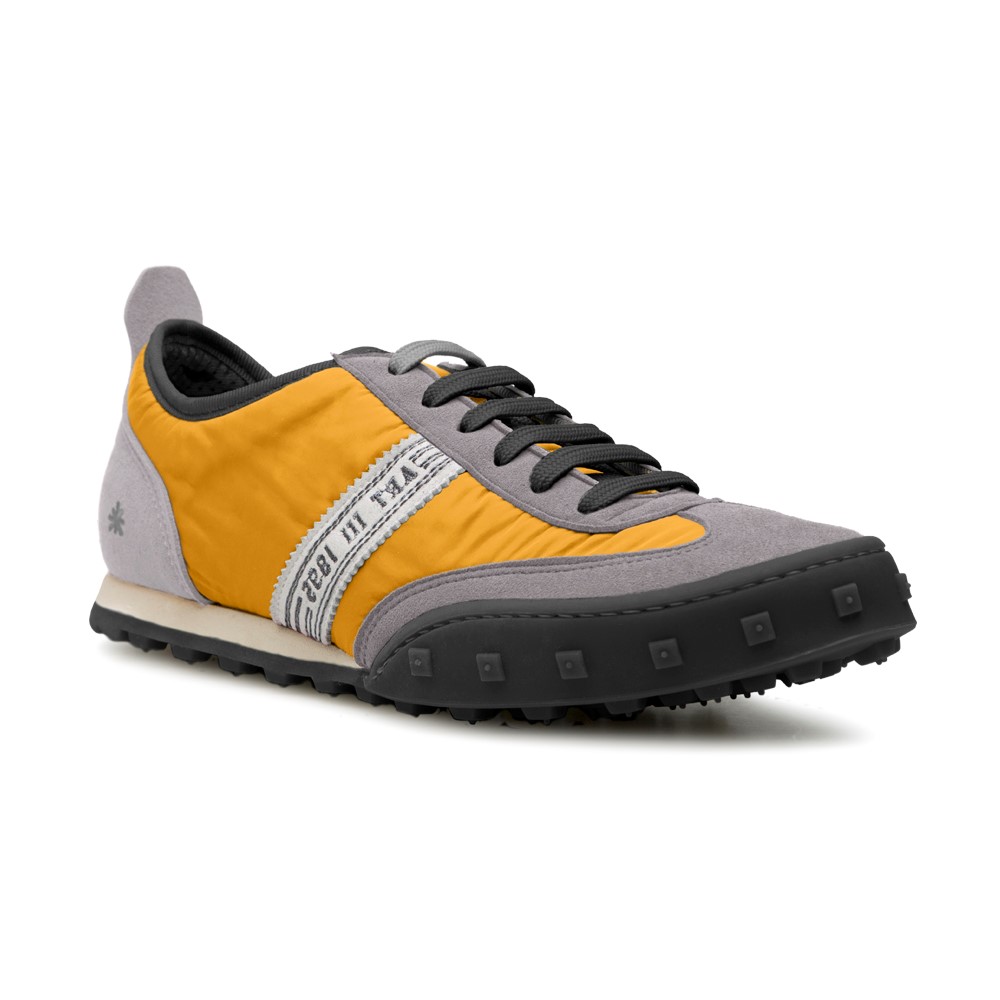 lørdag Rastløs forbinde Art - Sneakers i grå og gul med gummikant - ART - Como Shoes