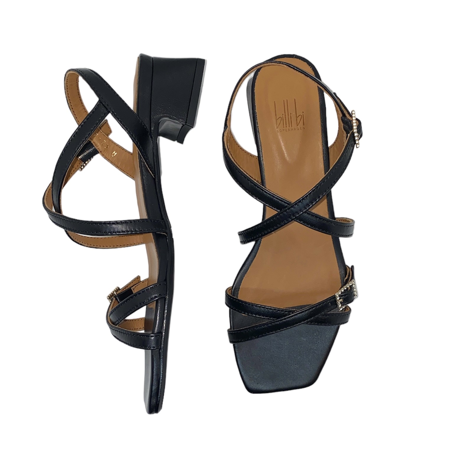 Billi Bi - Sandal i sort tynde og moderat hæl - - BILLI BI - Como Shoes