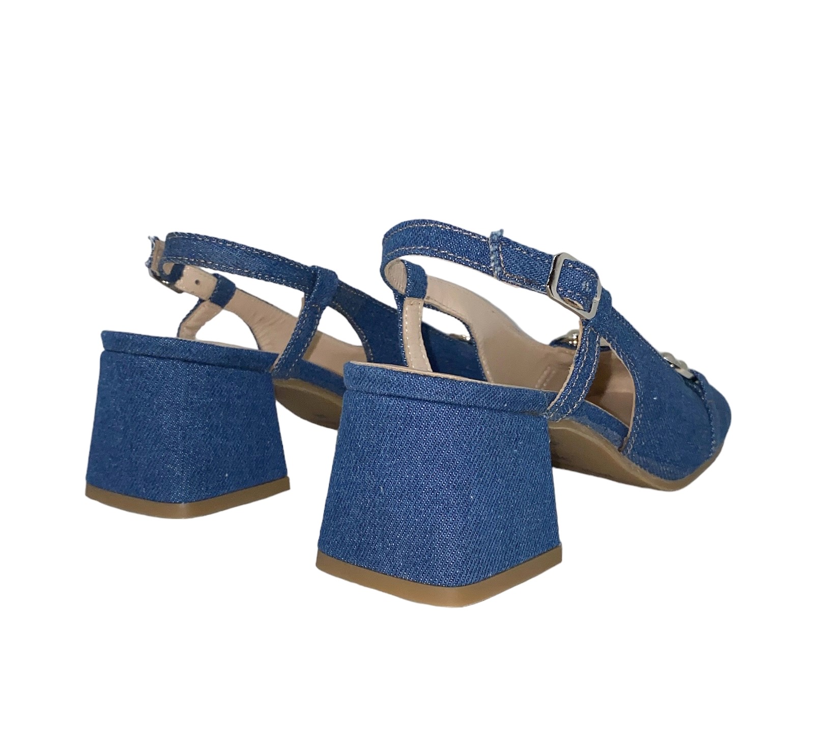 Bukela - Sandal i denim med bidsel og slingback - Gina - BUKELA Shoes
