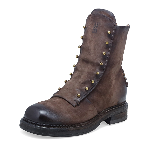 Airstep - Stvlette i brun ruskind med sm nitter 