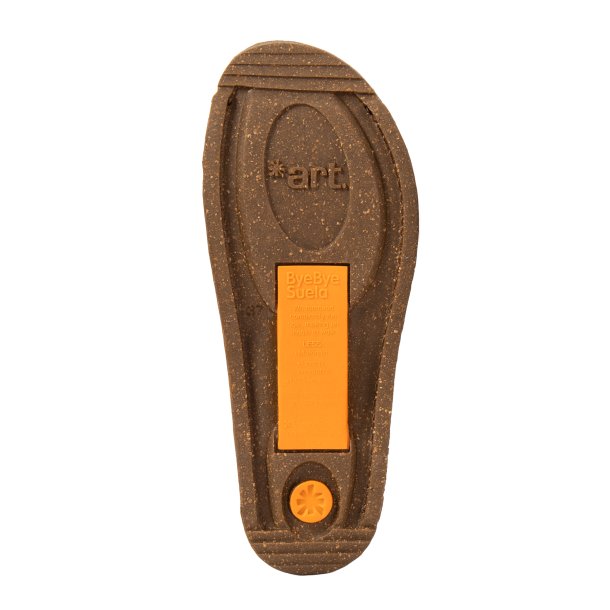 Art - Flad sandal i beige snake - 0946S