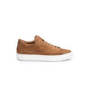 Lloyd - Sneakers i camel ruskind med elastik-sn�re - Metro
