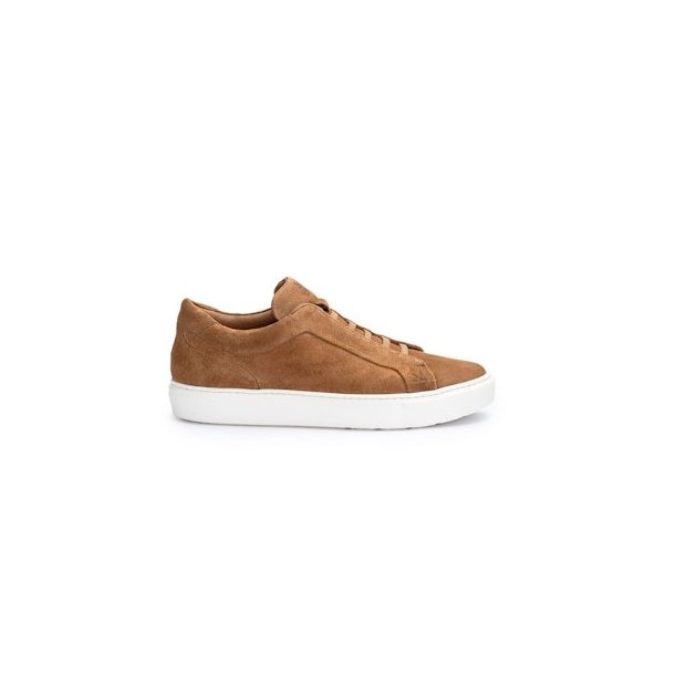 Lloyd - Sneakers i camel ruskind med elastik-sn�re - Metro