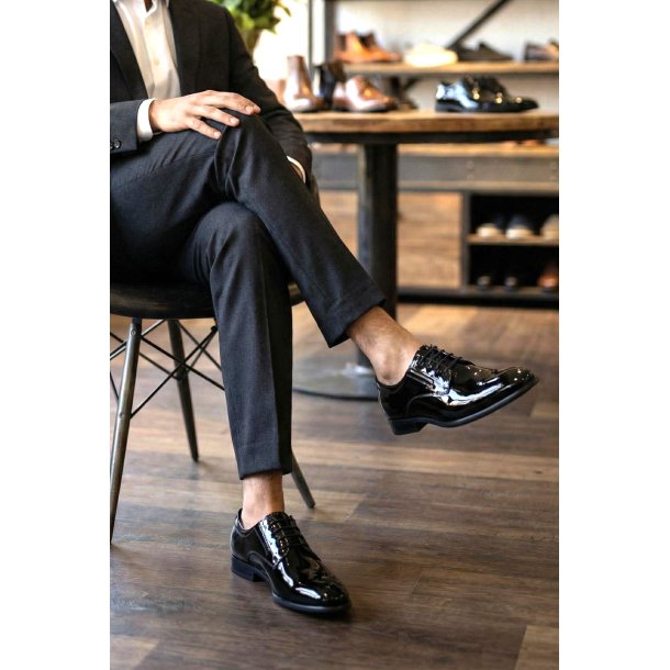 TGA By Ahler - Sn�resko i lakeret sort skind- 1800