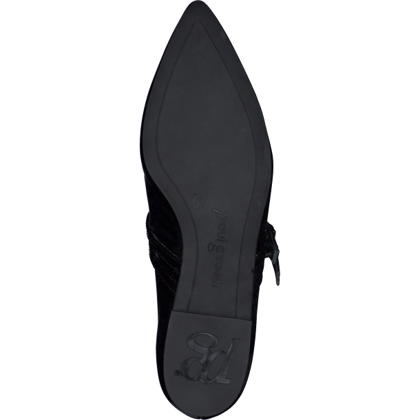 Paul Green - Flad sko i sort lak med remme -1022