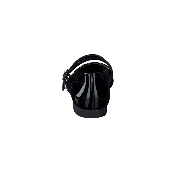 Paul Green - Flad sko i sort lak med remme -1022