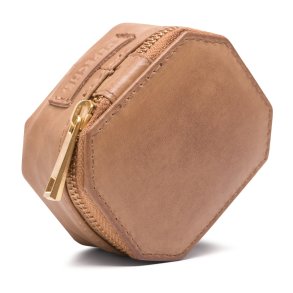 Depeche - Lille smykkeskrin i camelfarvet lder