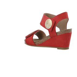 Cashott - Sandal med kilehl i rd nubuck 