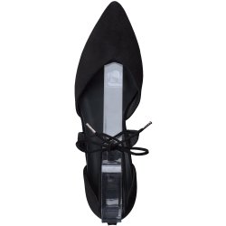 Paul Green - Flad sko i sort med snre - 1076