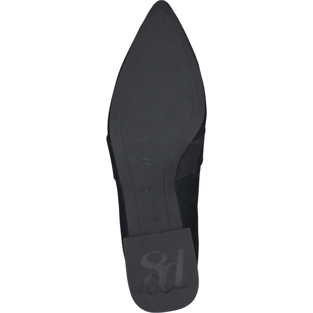 Paul Green - Loafer i sort med spids snude og lille hl - 1091