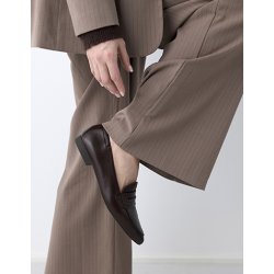 Paul Green - Flad loafer i sort med spids snude - 1225