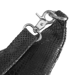 Depeche - Lille bltetaske i sort croco - 12556