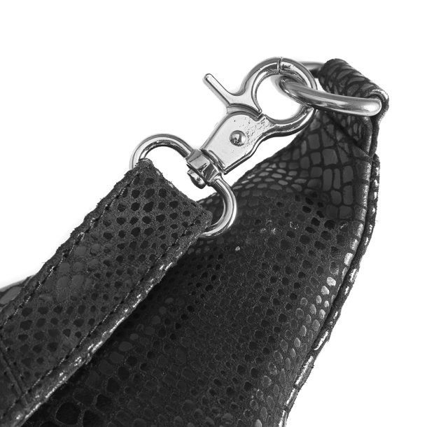 Depeche - Lille bltetaske i sort croco - 12556