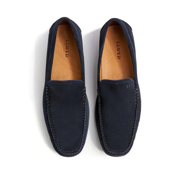 Lloyd herre - Loafer i marine med blde sler - Emilio