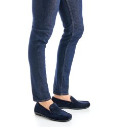 Lloyd herre - Loafer i marine med blde sler - Emilio