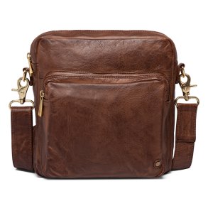 Depeche - Enkel crossover taske i flammet cognac - 13606