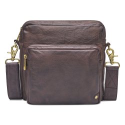 Depeche - Enkel crossover taske i mrkebrun - 13606