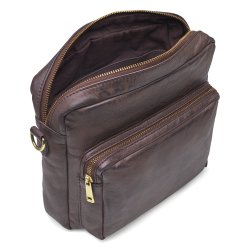 Depeche - Enkel crossover taske i mrkebrun - 13606