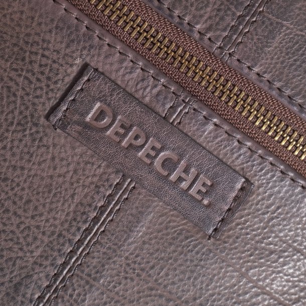 Depeche - Enkel crossover taske i mrkebrun - 13606