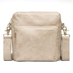 Depeche - Enkel crossover taske i sand - 13606