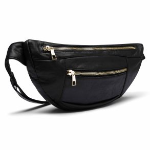 Depeche - Stor bltetaske i sort med guld - 13860