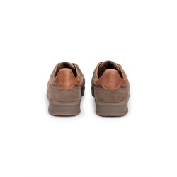 Lloyd herre - Sneakers i gr ruskind med cognac detaljer - Eldorado