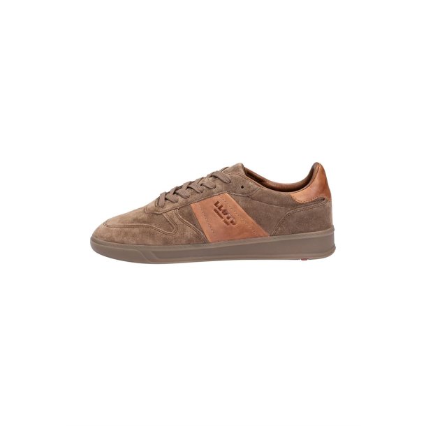 Lloyd herre - Sneakers i gr ruskind med cognac detaljer - Eldorado