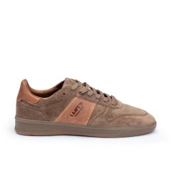 Lloyd herre - Sneakers i gr ruskind med cognac detaljer - Eldorado