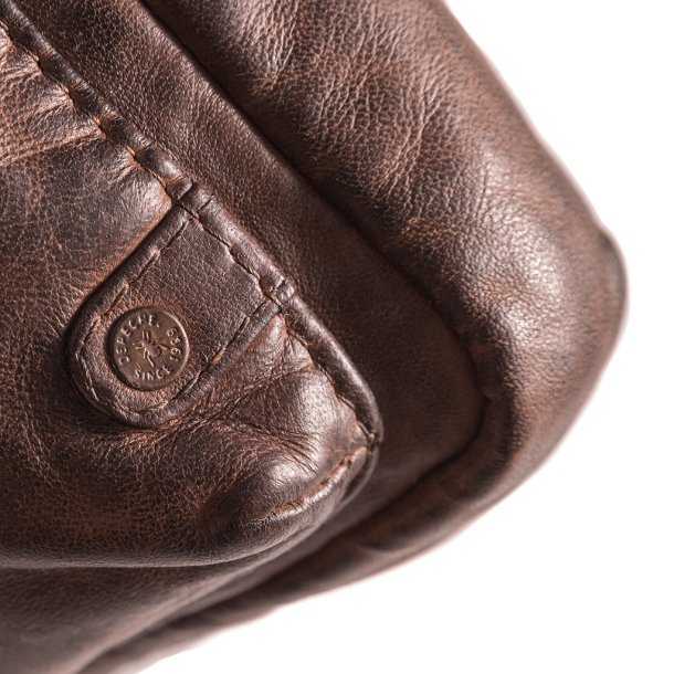 Depeche - Stor mobiltaske i flammet brun - 15818 