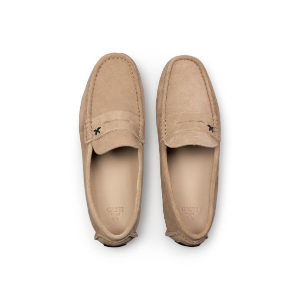 Lloyd herre - Loafer i sand med bl�de s�ler - Rover