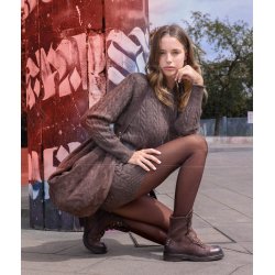 Airstep - St�vlette i brun ruskind med sm� nitter 