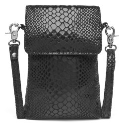 Depeche - Mobiltaske i sort croco - 16044