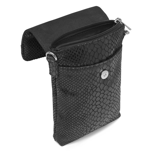 Depeche - Mobiltaske i sort croco - 16044