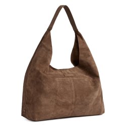 Depeche - Shopper i brun ruskind - 16644