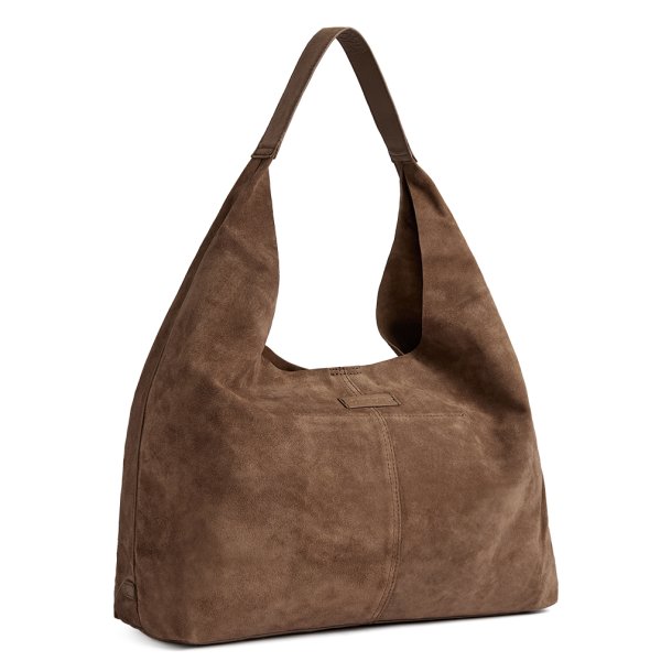Depeche - Shopper i brun ruskind - 16644