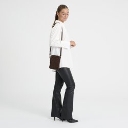 Depeche - Stor mobiltaske i choko brun flet - 17312