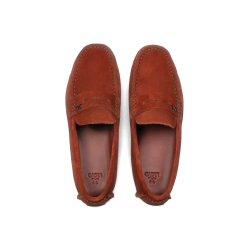 Lloyd herre  - Loafer i rustr�d med bl�de s�ler - Rover