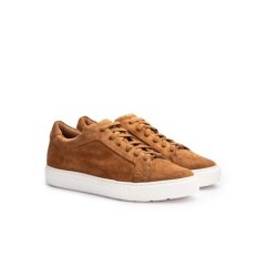 Lloyd - Sneakers i camel ruskind med elastik-sn�re - Metro