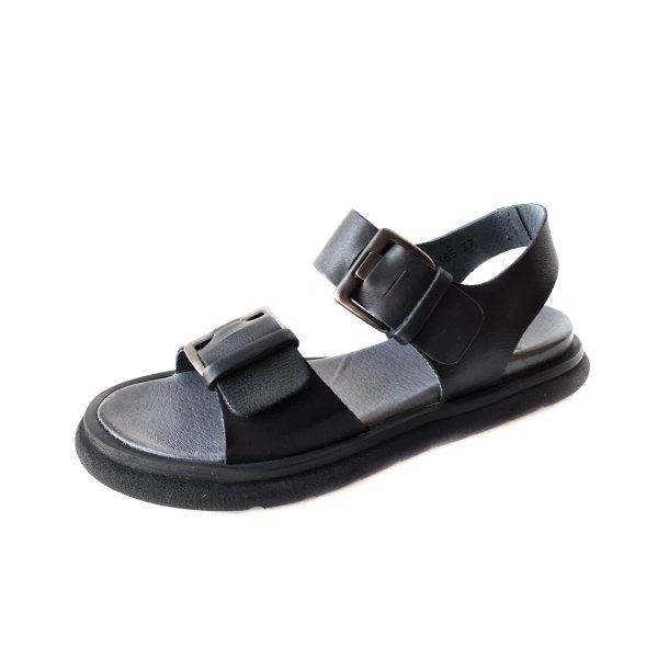 Lofina - Sandal i sort med sp�nder