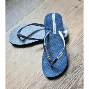 Ipanema - Flip flop i bl med metal-look