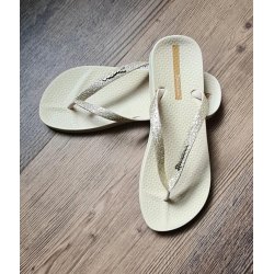 Ipanema - Flip flop med beige glimmer