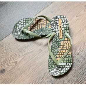 Ipanema - Flip flop i army med sl i sand, hvid og army
