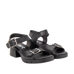 Art - Sandal i sort med plateau og moderat h�l - 2061