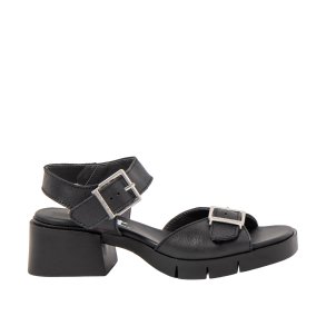 Art - Sandal i sort med plateau og moderat h�l - 2061