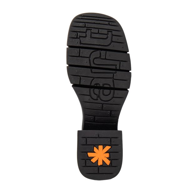 Art - Sandal i sort med plateau og moderat h�l - 2061