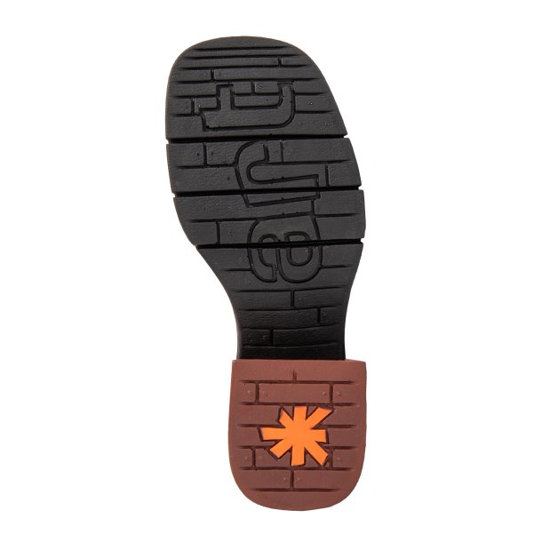 Art - Sandal i r�d med plateau og moderat h�l - 2061