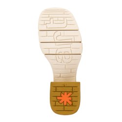 Art - Sandal i gul med plateau og moderat h�l - 2061