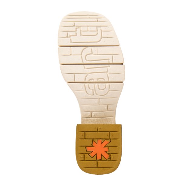 Art - Sandal i gul med plateau og moderat h�l - 2061