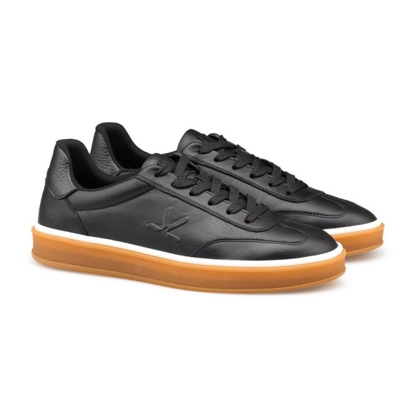 Lloyd herre - Sneakers i sort med snre og gummisl - Beat